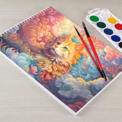 Альбом для рисования Рыжий кот в цветных облаках - фото 2