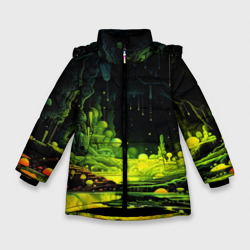 Зимняя куртка для девочек 3D Кислотная пещера