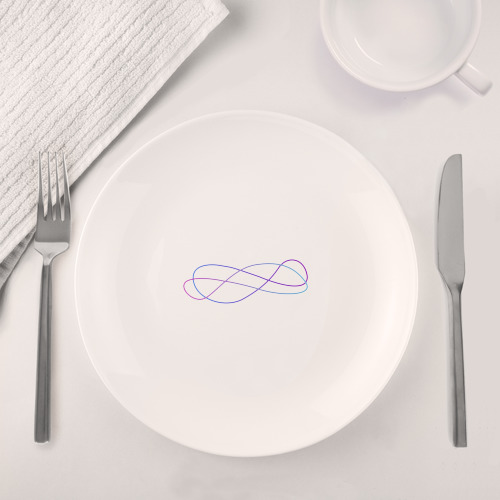 Набор: тарелка + кружка Две цветных бесконечности - фото 4