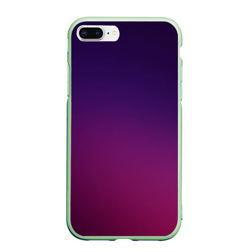 Чехол для iPhone 7Plus/8 Plus матовый Малиновый градиент, цвет салатовый