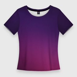 Женская футболка 3D Slim Малиновый градиент
