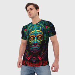 Мужская футболка 3D Ацтекские Боги - фото 2