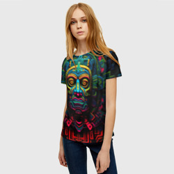 Женская футболка 3D Ацтекские Боги - фото 2