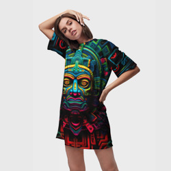 Платье-футболка 3D Ацтекские Боги - фото 2