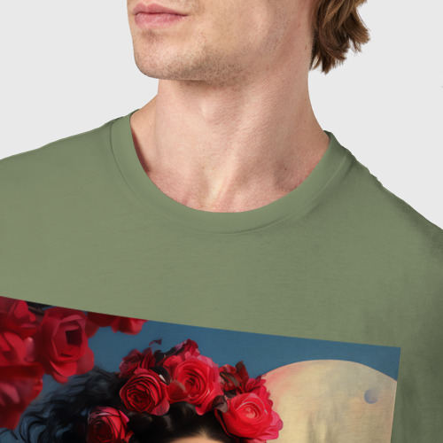 Мужская футболка хлопок Фрида и луна, цвет авокадо - фото 6