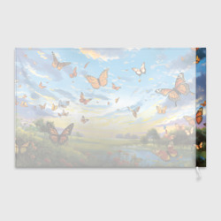 Флаг 3D Бабочки на лугу - фото 2