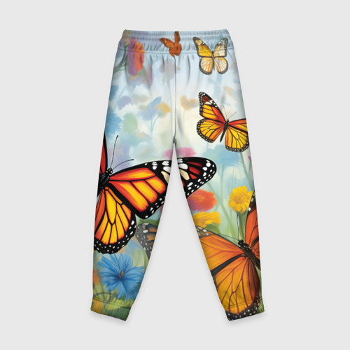 Детские брюки 3D Яркие бабочки, цвет 3D печать - фото 2