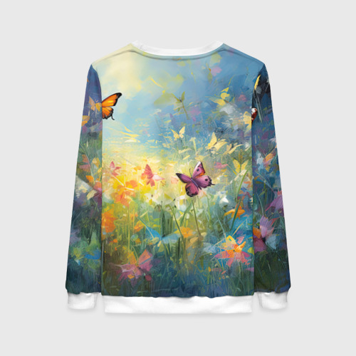 Женский свитшот 3D Лето и бабочки, цвет 3D печать - фото 2