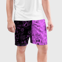 Мужские шорты спортивные Dead inside purple black - фото 2