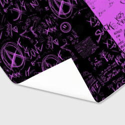 Бумага для упаковки 3D Dead inside purple black - фото 2