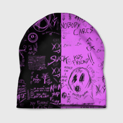 Шапка 3D Dead inside purple black