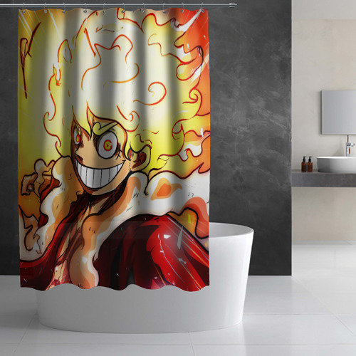 Штора 3D для ванной Луффи 5 гир бог Ника - One Piece - фото 2