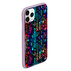 Чехол для iPhone 11 Pro матовый Флуоресцентные Цветы - фото 2