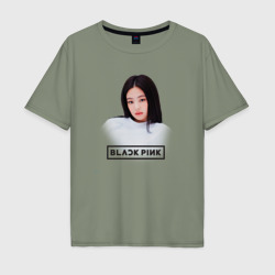 Мужская футболка хлопок Oversize Jennie Kim Blackpink