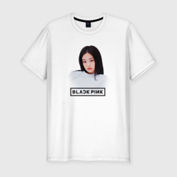 Мужская футболка хлопок Slim Jennie Kim Blackpink