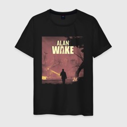 Мужская футболка хлопок Alan Wake art