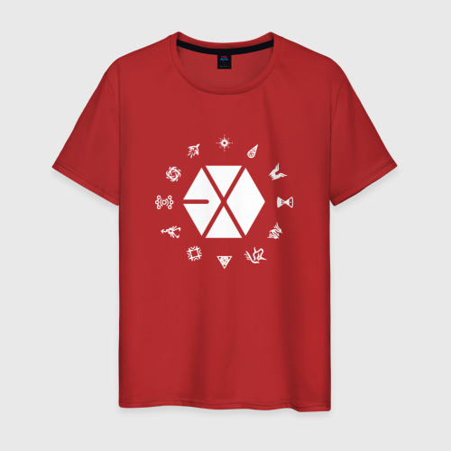 Мужская футболка хлопок Logo Exo, цвет красный