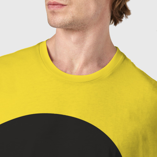 Мужская футболка хлопок Number 002, цвет желтый - фото 6