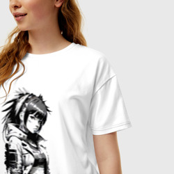 Женская футболка хлопок Oversize Cool girl - anime - neural network - фото 2
