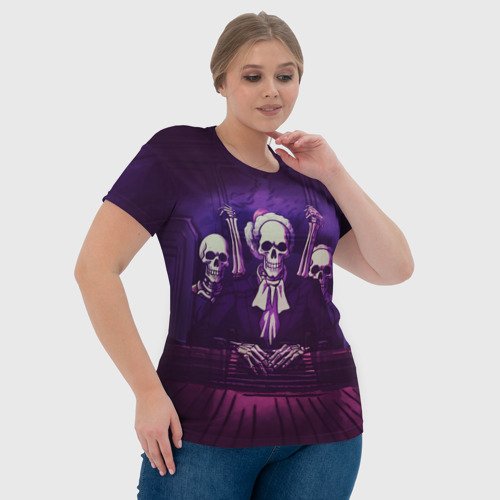 Женская футболка 3D Скелеты Призраки в Суде - Phonk, цвет 3D печать - фото 6