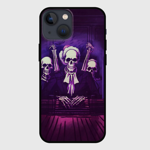 Чехол для iPhone 13 mini с принтом Скелеты Призраки в Суде - Phonk, вид спереди #2