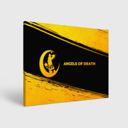 Холст прямоугольный Angels of Death - gold gradient: надпись и символ