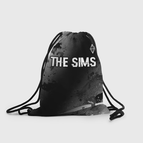 Рюкзак-мешок 3D The Sims glitch на темном фоне: символ сверху