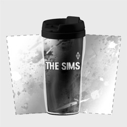 Термокружка-непроливайка The Sims glitch на темном фоне: символ сверху - фото 2