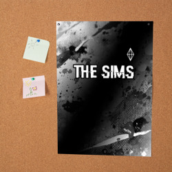 Постер The Sims glitch на темном фоне: символ сверху - фото 2