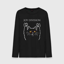 Мужской лонгслив хлопок Joy Division rock cat