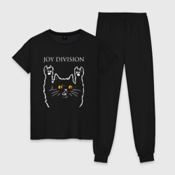 Женская пижама хлопок Joy Division rock cat