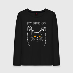 Женский лонгслив хлопок Joy Division rock cat