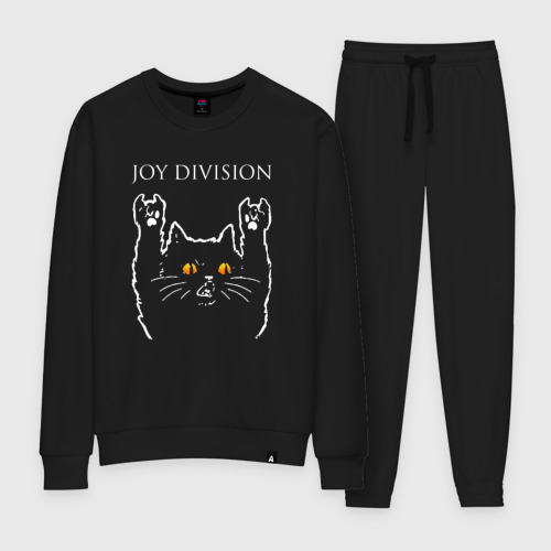 Женский костюм хлопок Joy Division rock cat, цвет черный