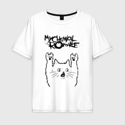 Мужская футболка хлопок Oversize My Chemical Romance - rock cat