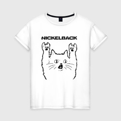 Nickelback - rock cat – Футболка из хлопка с принтом купить со скидкой в -20%