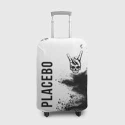 Чехол для чемодана 3D Placebo и рок символ на светлом фоне