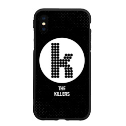 Чехол для iPhone XS Max матовый The Killers glitch на темном фоне