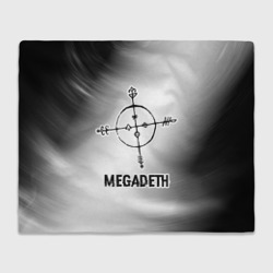 Плед 3D Megadeth glitch на светлом фоне