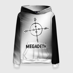 Женская толстовка 3D Megadeth glitch на светлом фоне