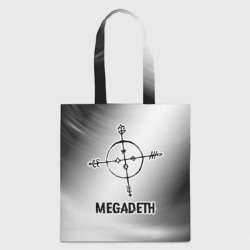 Шоппер 3D Megadeth glitch на светлом фоне