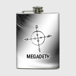 Фляга Megadeth glitch на светлом фоне