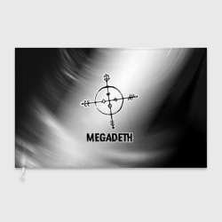 Флаг 3D Megadeth glitch на светлом фоне