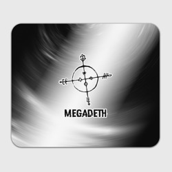 Прямоугольный коврик для мышки Megadeth glitch на светлом фоне