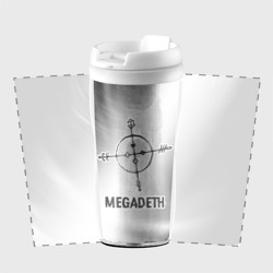Термокружка-непроливайка Megadeth glitch на светлом фоне - фото 2