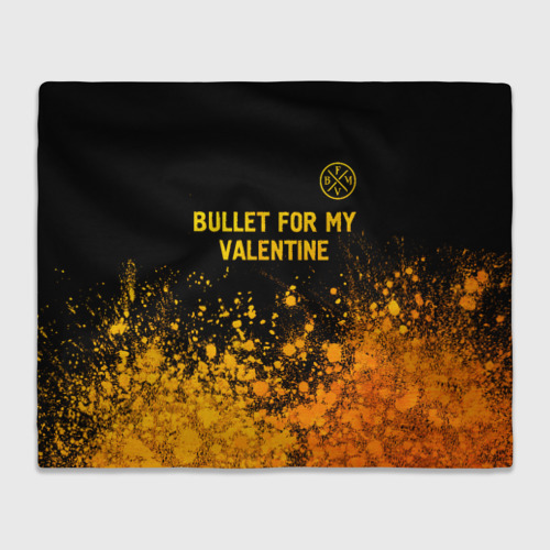 Плед 3D Bullet For My Valentine - gold gradient: символ сверху, цвет 3D (велсофт)