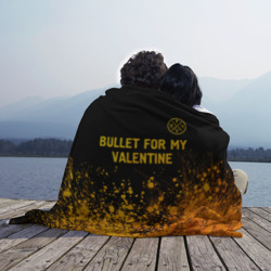 Плед 3D Bullet For My Valentine - gold gradient: символ сверху - фото 2