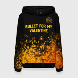 Женская толстовка 3D Bullet For My Valentine - gold gradient: символ сверху