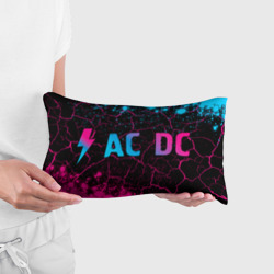 Подушка 3D антистресс AC DC - neon gradient: надпись и символ - фото 2