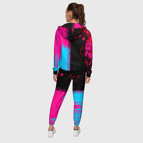 Женский костюм 3D Paramore - neon gradient: по-вертикали, цвет черный - фото 4