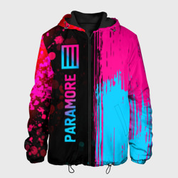 Мужская куртка 3D Paramore - neon gradient: по-вертикали